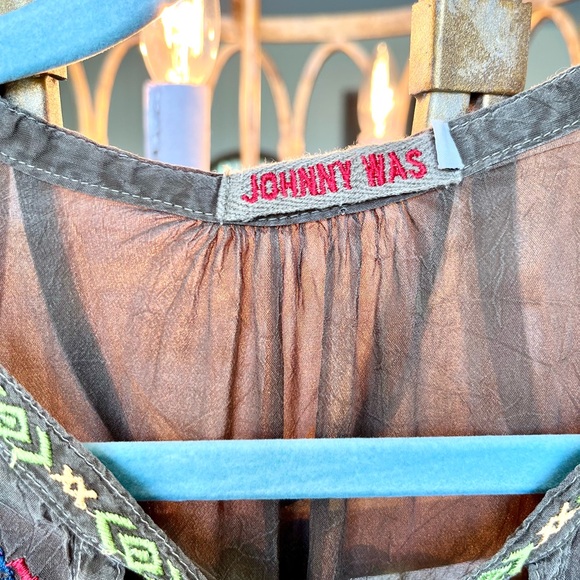 JOHNNY WAS Serendipity Embroidered BLOUSE Large - Picture 5 of 6